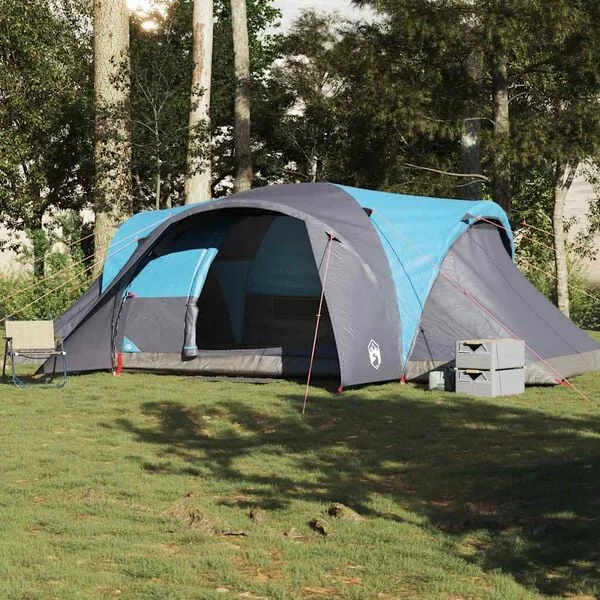 vidaXL Tente familiale à dôme 6 personnes bleu imperméable