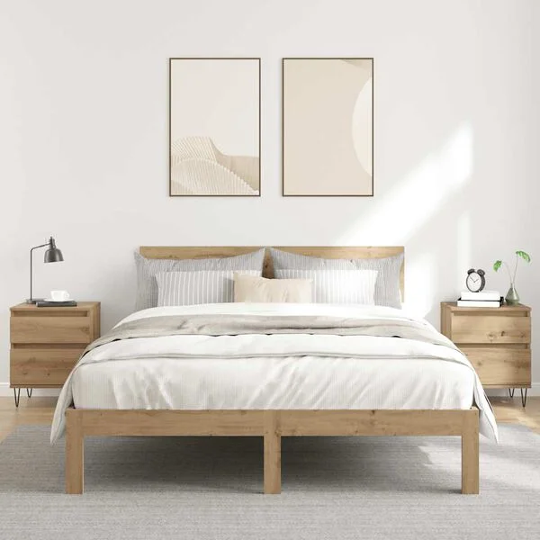 vidaXL Tables de chevet 2 pcs chêne artisanal 40x35x50 cm