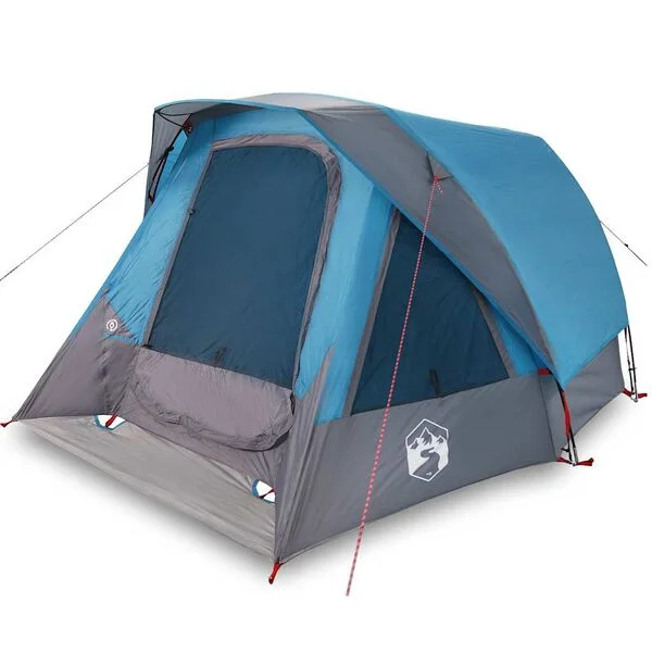 vidaXL Tente de cabine familiale 6 personnes bleu imperméable