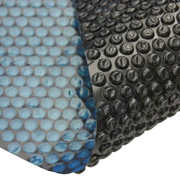 vidaXL Film solaire de piscine flottant PE 1200x600 cm Noir et bleu