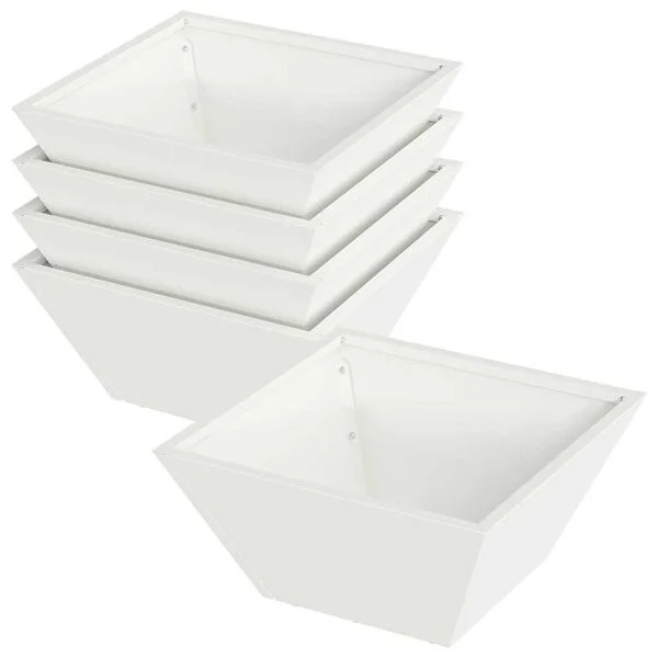 vidaXL Cache-pot de jardin 5 pc Blanc 35 x 35 x 15 cm