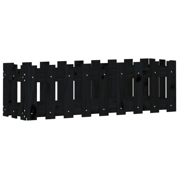 vidaXL Lit surélevé de jardin design de clôture 100x30x30cm pin massif