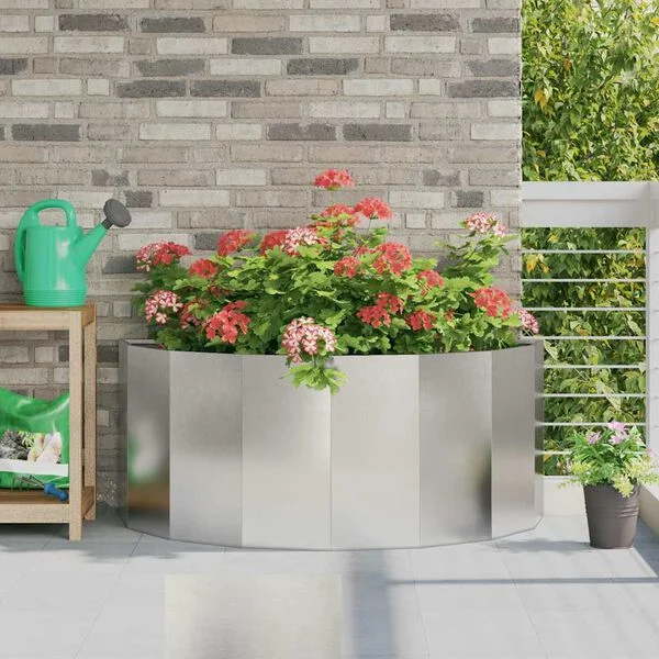 vidaXL Jardinière Argent 120 x 60 x 50 cm Acier inoxydable