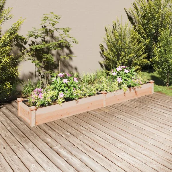 vidaXL Lit surélevé de jardin doublure 240x45x25 cm bois massif sapin