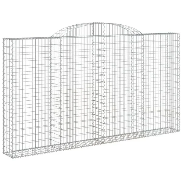vidaXL Paniers à gabions arqués 5 pcs 300x30x160/180 cm fer galvanisé