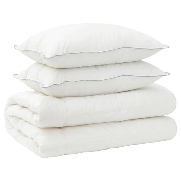 vidaXL Ensemble de couette et d'oreiller 3 pc 140x220 cm 4 saisons