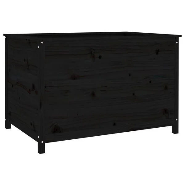 vidaXL Lit surélevé de jardin noir 119, 5x82, 5x78 cm bois de pin massif