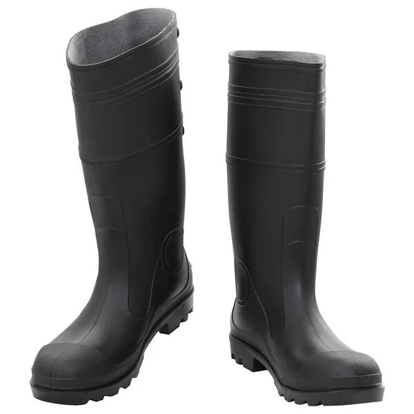 vidaXL Bottes de pluie noir taille 46 PVC
