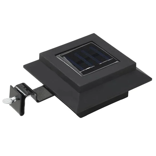 vidaXL Lampes solaires à LED carrées d'extérieur 12 pcs 12 cm Noir