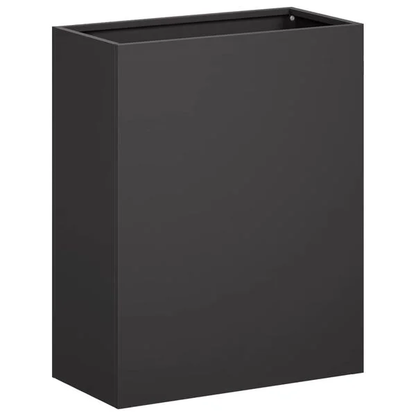 vidaXL Cache-pot de jardin Noir 40 x 20 x 50 cm Acier laminé à froid