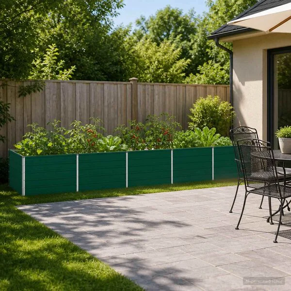 vidaXL Jardin surélevé Vert 400 x 80 x 55 cm acier laminé à froid