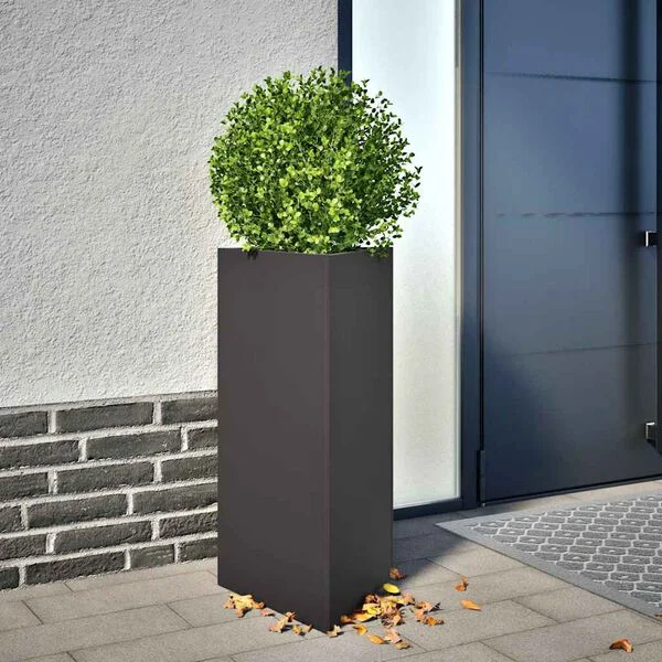 vidaXL Jardinière noir triangulaire 40x34, 5x75 cm acier