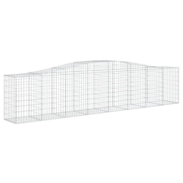 vidaXL Paniers à gabions arqués 20 pcs 400x50x80/100 cm Fer galvanisé