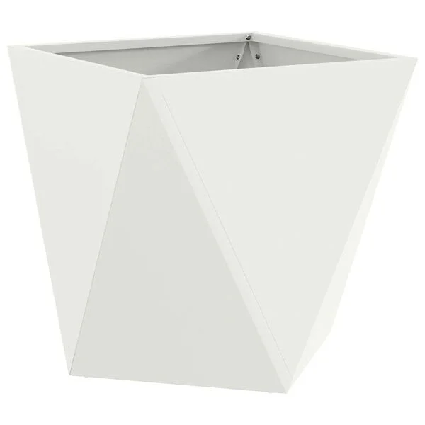 vidaXL Jardinière Blanc 40 x 40 x 40 cm Acier