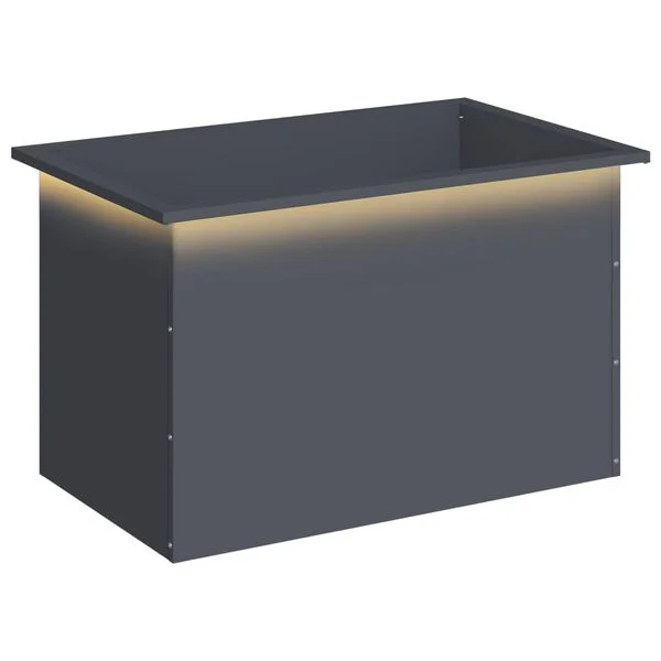 vidaXL Jardinière de jardin avec LED Anthracite 50 x 80 x 48 cm Acier
