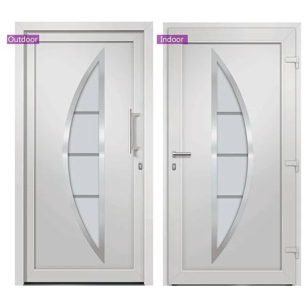 vidaXL Porte d'entrée Blanc 108x200 cm