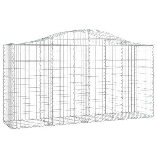 vidaXL Paniers à gabions arqués 11 pcs 200x50x100/120 cm fer galvanisé