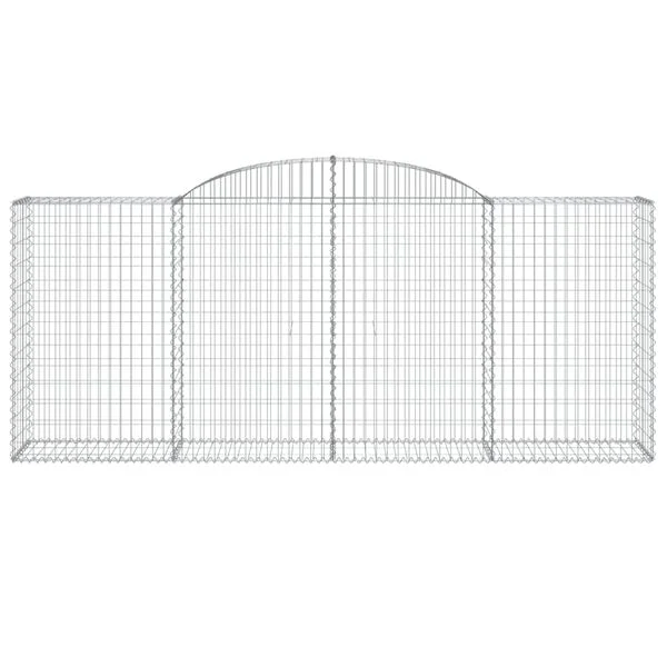 vidaXL Panier de gabions arqué 300x50x120/140 cm Fer galvanisé