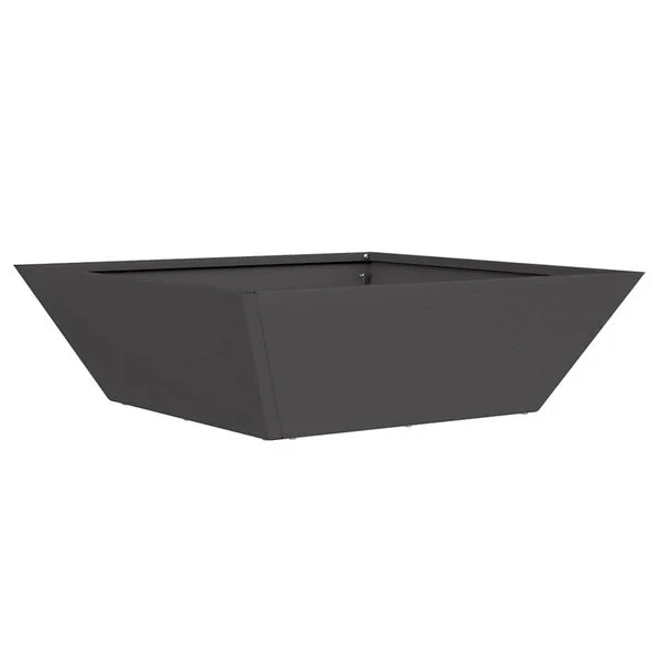 vidaXL Cache-pot de jardin Noir 50 x 50 x 15 cm Acier laminé à froid