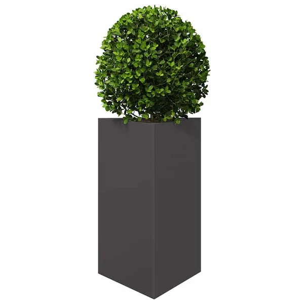 vidaXL Jardinière noir triangulaire 50x43x75 cm acier