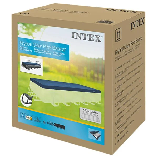 INTEX Couverture de piscine 732 x 366 cm Rectangulaire PVC, PET