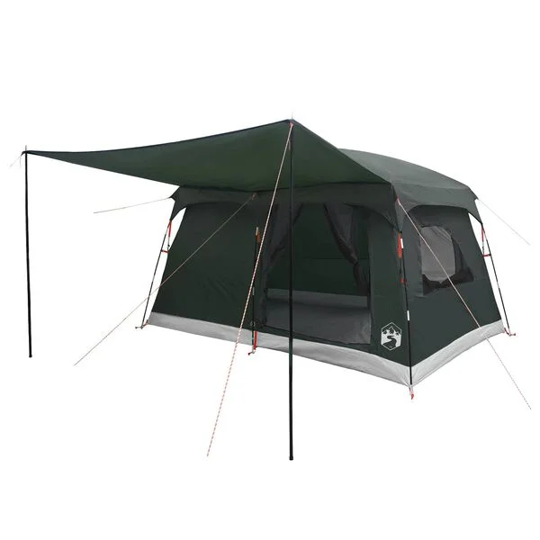 vidaXL Tente familiale 5 personne Vert armée Polyester