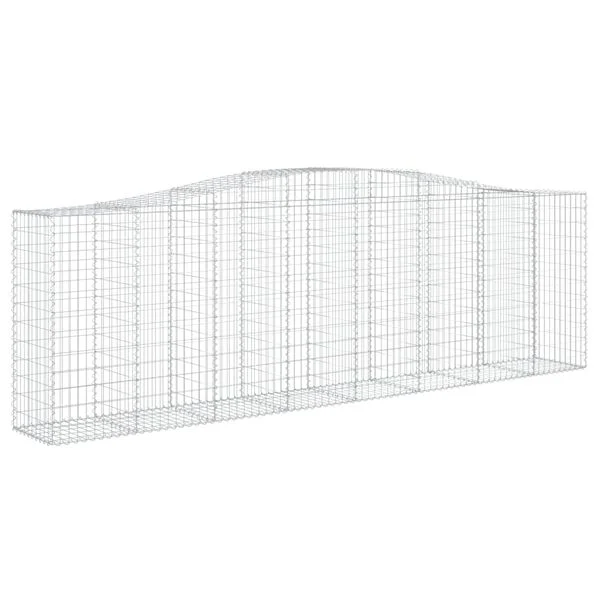 vidaXL Paniers à gabions arqués 25 pcs 400x50x120/140 cm Fer galvanisé