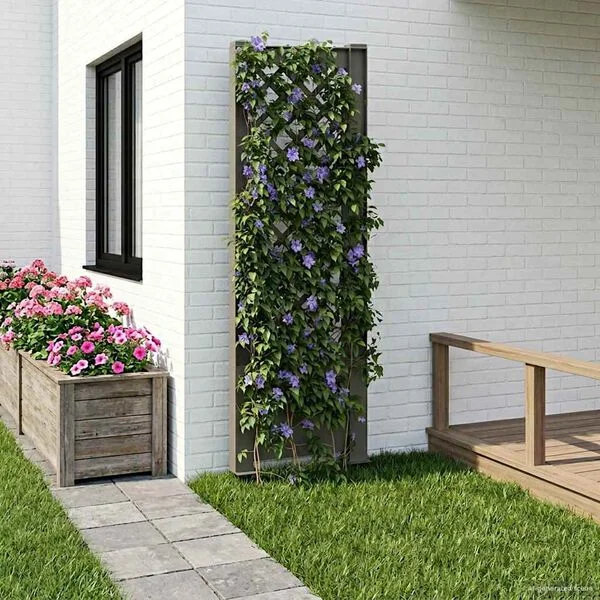 vidaXL Trellis avec pique PP Gris