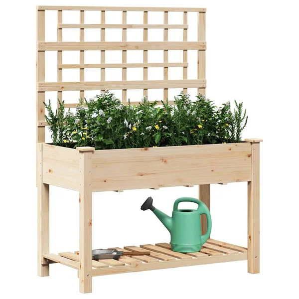 vidaXL Cache-pot de jardin Beige 115 x 60, 5 x 153 cm