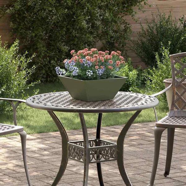vidaXL Cache-pot de jardin 5 pc Vert olive 35 x 35 x 15 cm