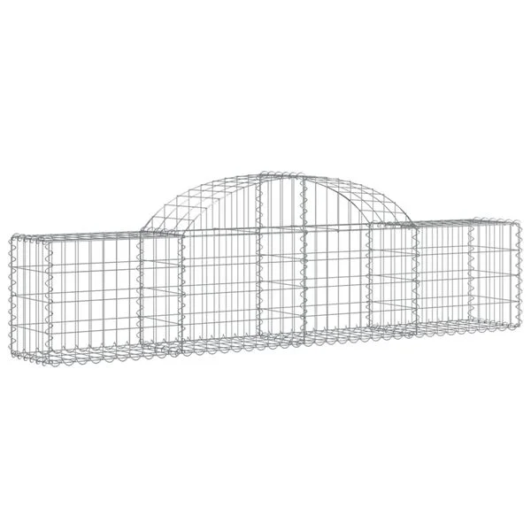 vidaXL Paniers à gabions arqués 3 pcs 200x30x40/60 cm Fer galvanisé