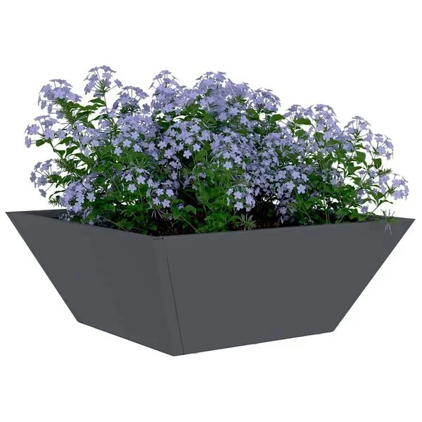 vidaXL Cache-pot de jardin 5 pc Anthracite 40 x 40 x 15 cm