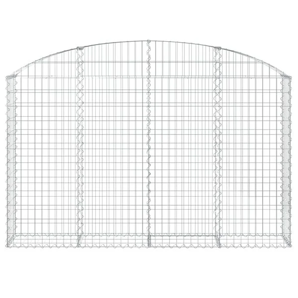 vidaXL Panier de gabions arqué 200x30x120/140 cm Fer galvanisé