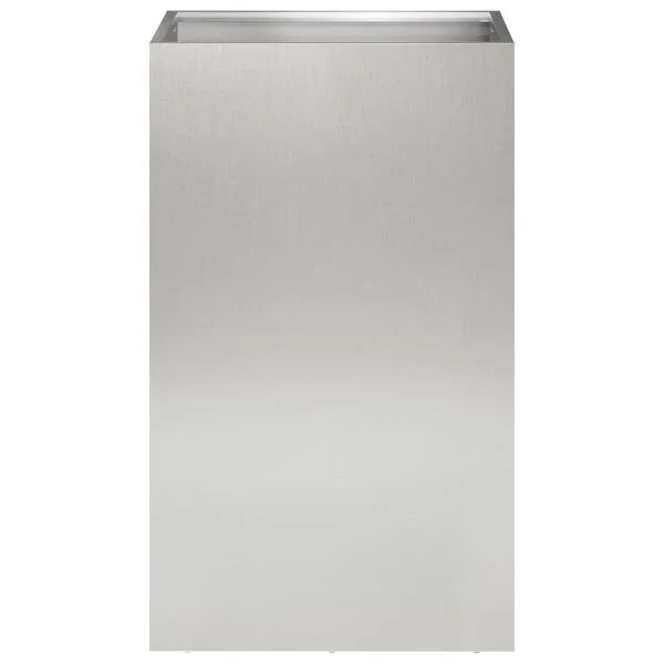 vidaXL Cache-pot de jardin Argenté 30 x 30 x 40 cm Acier inoxydable