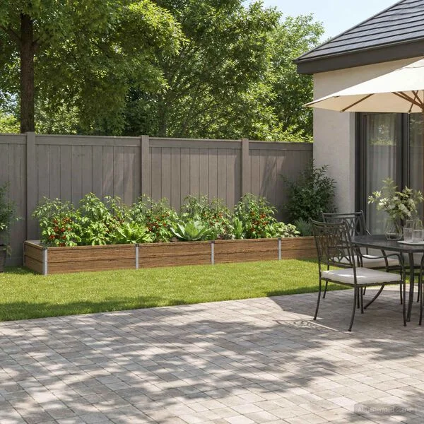vidaXL Jardin surélevé Chêne Brun 320 x 80 x 24 cm