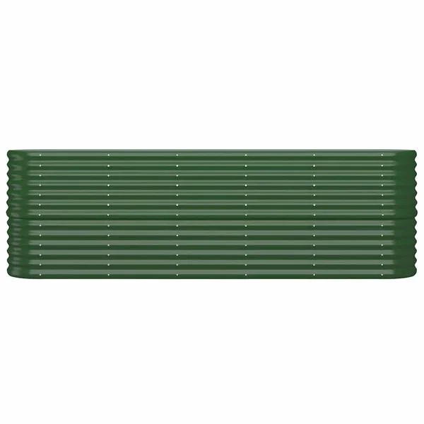 vidaXL Lit surélevé de jardin Acier galvanisé 224x40x68 cm Vert