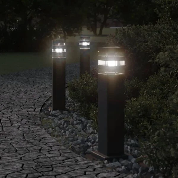 vidaXL Lampadaire d'extérieur noir 50 cm aluminium