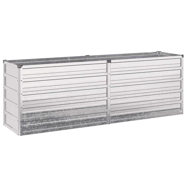 vidaXL Jardin surélevé Argenté 160 x 40 x 55 cm galvanisé
