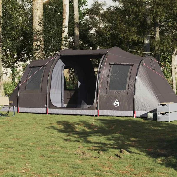 vidaXL Tente de camping tunnel 4 personnes marron imperméable