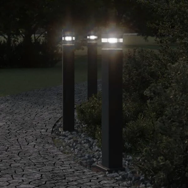 vidaXL Lampadaire d'extérieur noir 80 cm aluminium