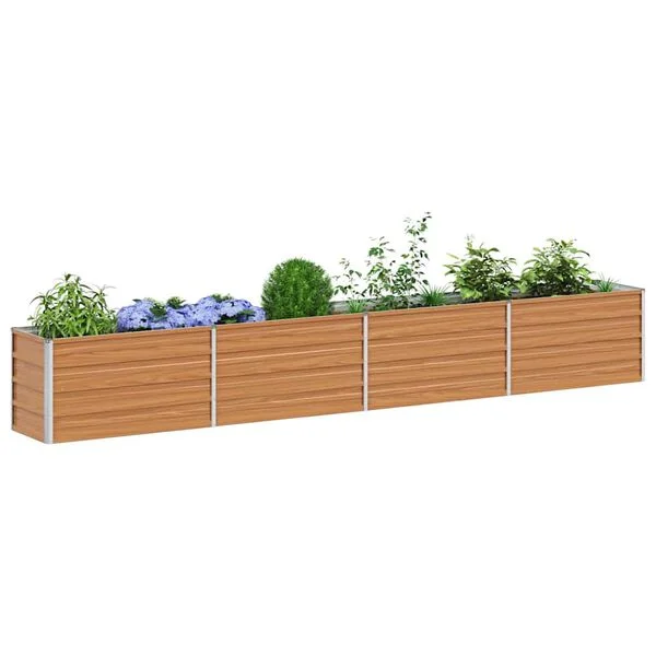 vidaXL Jardinière surélevée Marron Clair 320 x 40 x 45 cm