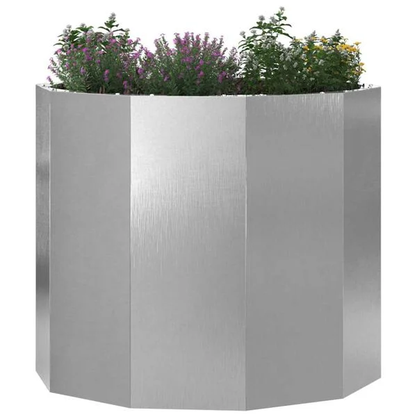 vidaXL Jardinière Argent 60 x 60 x 50 cm Acier inoxydable