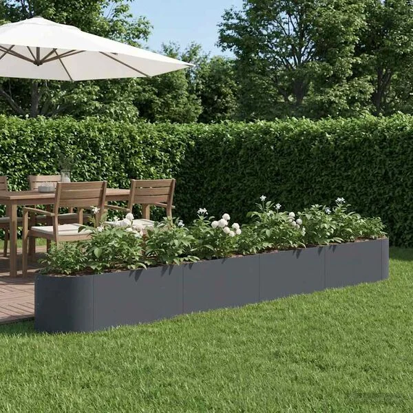 vidaXL Jardin surélevé Anthracite 380 x 40 x 40 cm Acier