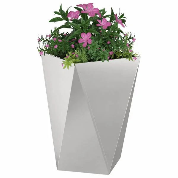 vidaXL Jardinière Argent 50 x 50 x 75 cm Acier inoxydable