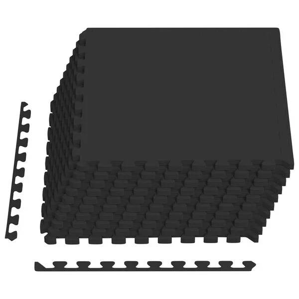 vidaXL Tapis de sol de piscine 40 pc Noir 14, 4 m² Mousse EVA