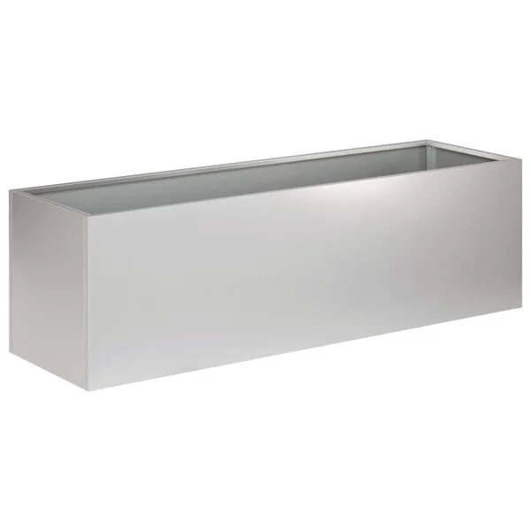 vidaXL Cache-pot de jardin Argenté 80 x 30 x 30 cm Acier galvanisé