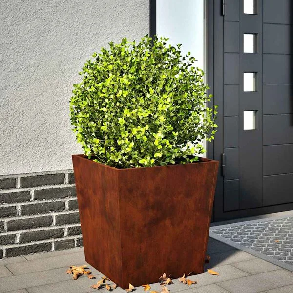 vidaXL Jardinières 2 pcs 50x50x50 cm acier résistant aux intempéries
