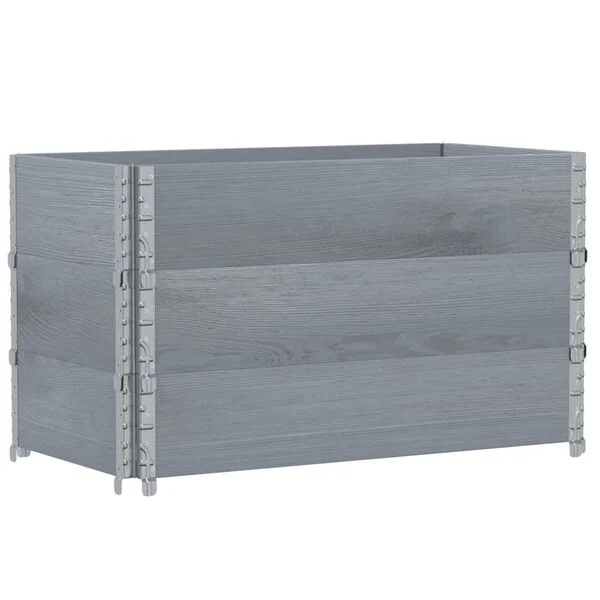 vidaXL Jardinière gris 100x50 cm bois massif de pin