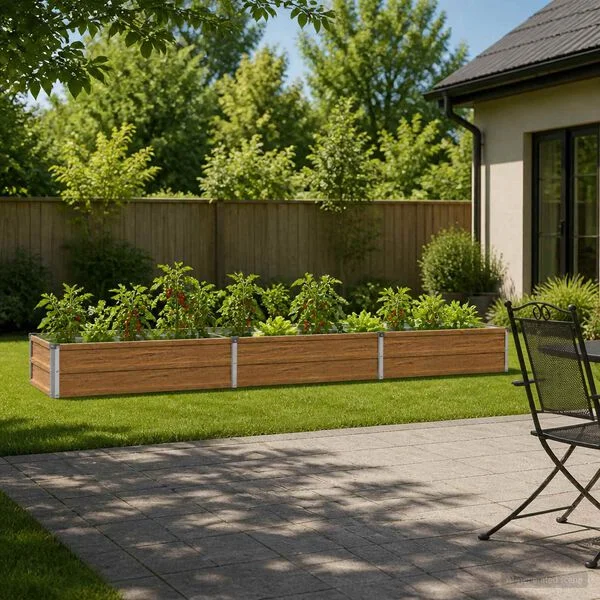 vidaXL Jardin surélevé Chêne Brun 240 x 40 x 24 cm