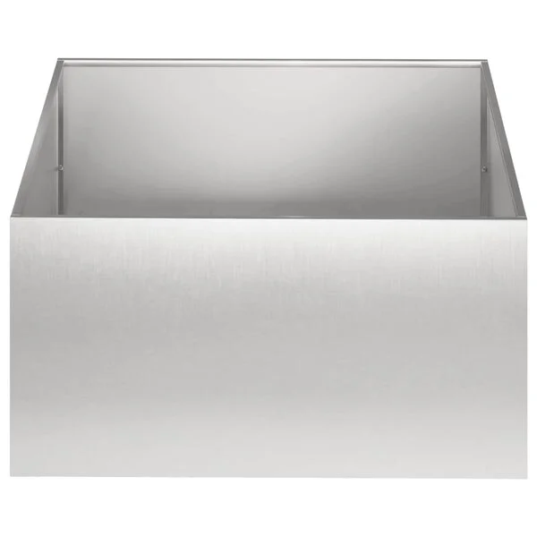 vidaXL Cache-pot de jardin Argenté 40 x 40 x 30 cm Acier inoxydable